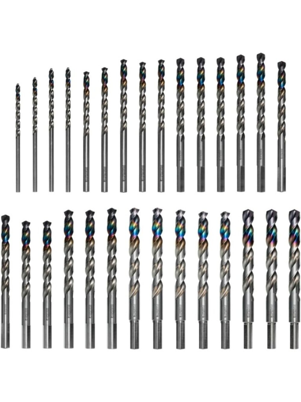 29-Piece Metal Drill Bit Set with 130° Split Point Tip for Precision Drilling